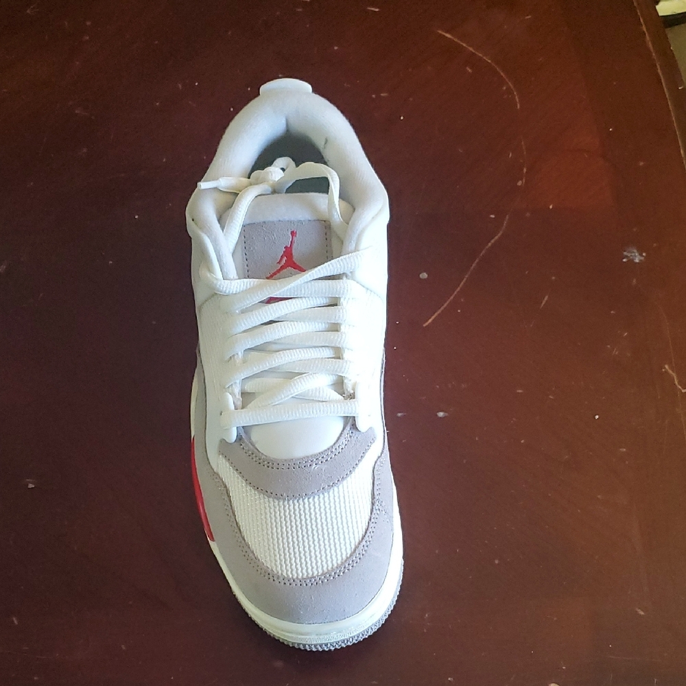Jordan Men's White, Gray, and Red Sneakers